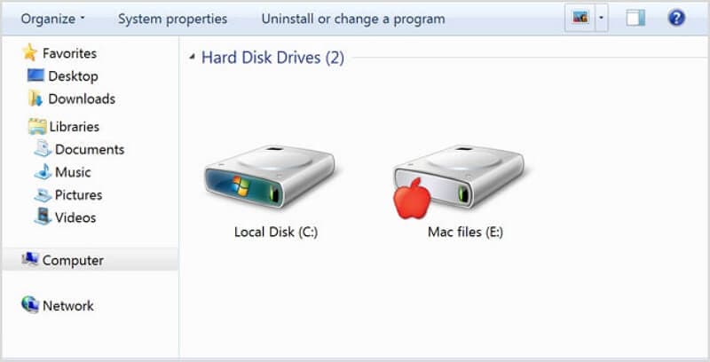 macdrive automatically shows any apfs drives through windows explorer