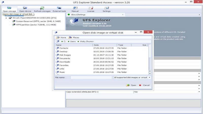 open apfs drives on windows with ufs explorer