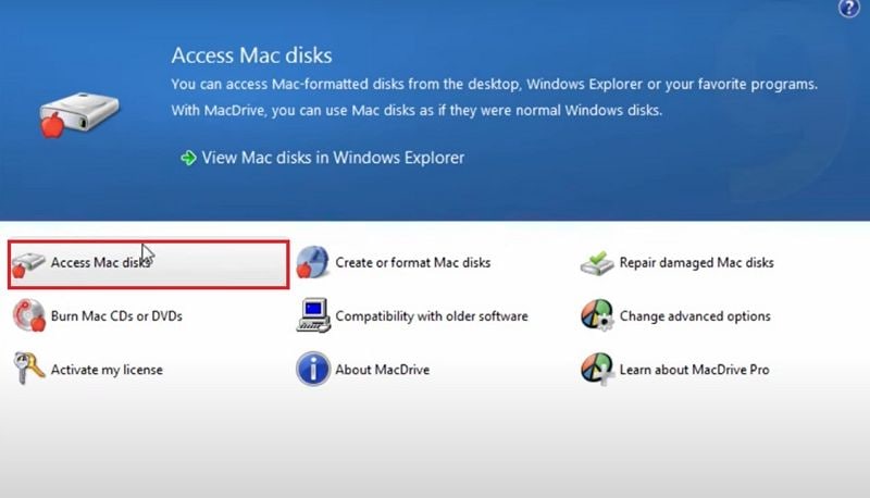 choose access mac disks 