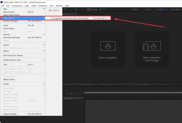 How To Recover Unsaved After Effects Projects With Ease