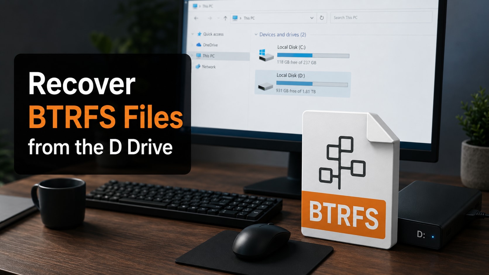 Recover BTRFS Files from the D Drive Without Formatting