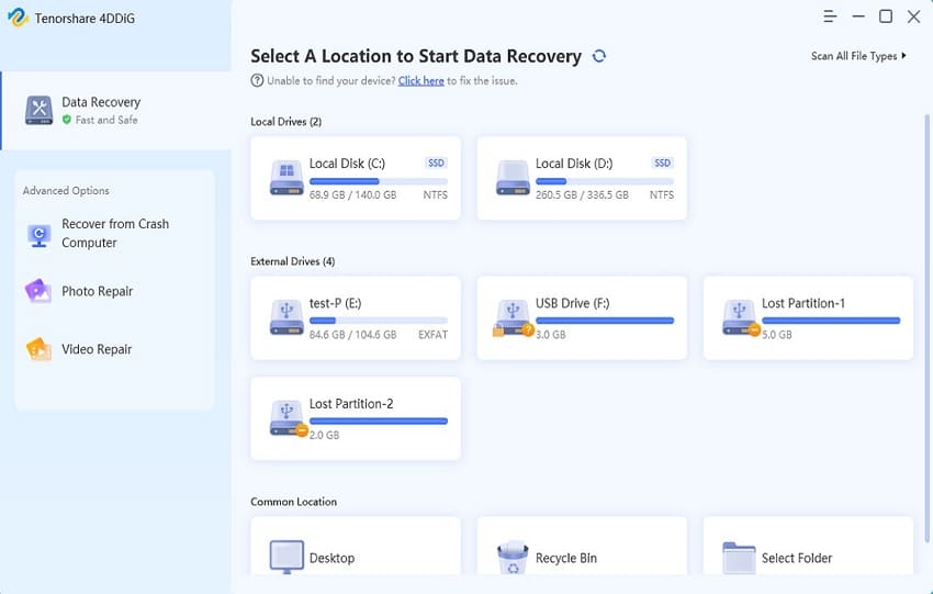 tenonshare 4ddig recovery tool