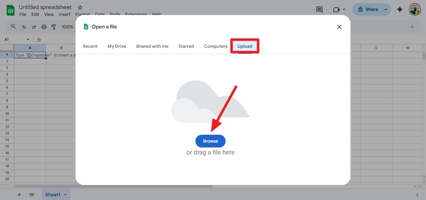 upload document google file