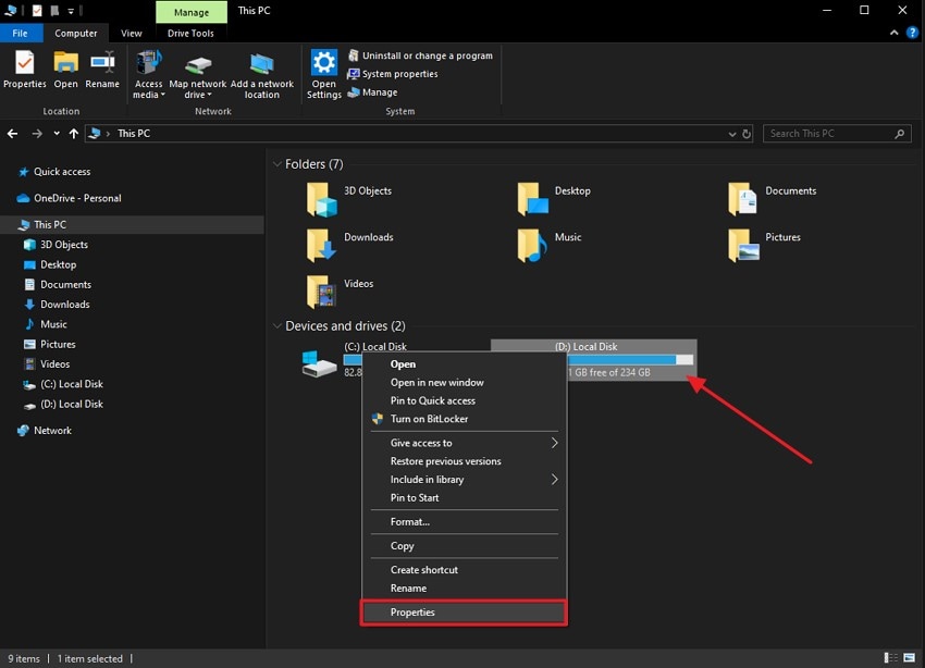 access sd card properties