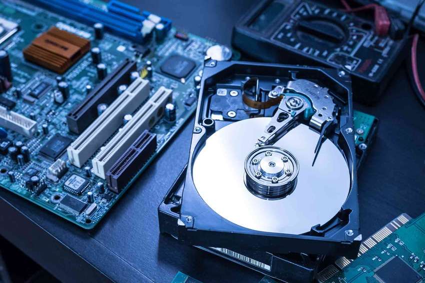 an opened drive for professional data recovery