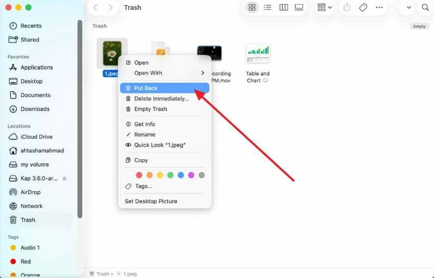 recover sd files from trash