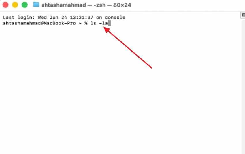list hidden terminal files