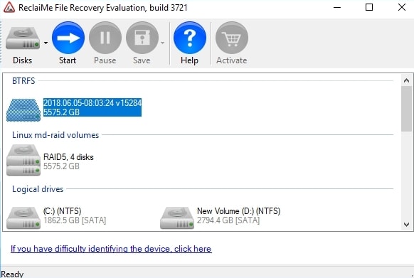 start the nas file recovery process