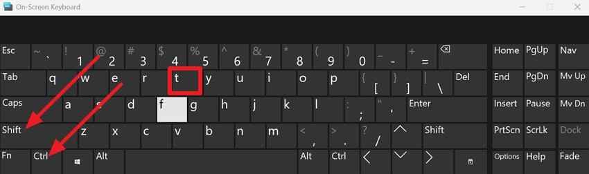 try the keys combination