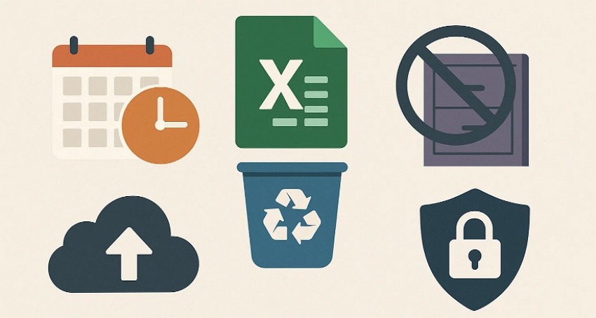 causes of excel files not in bin