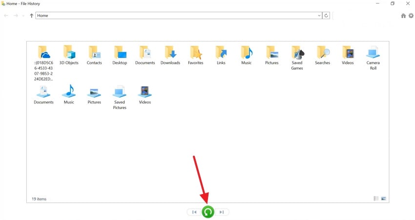 recover files using file history