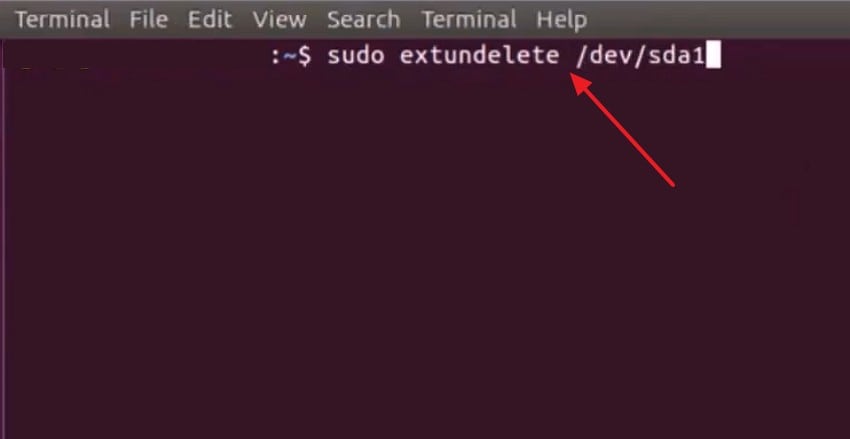 run extundelete command