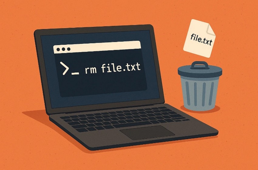 does rm deletes files permanently