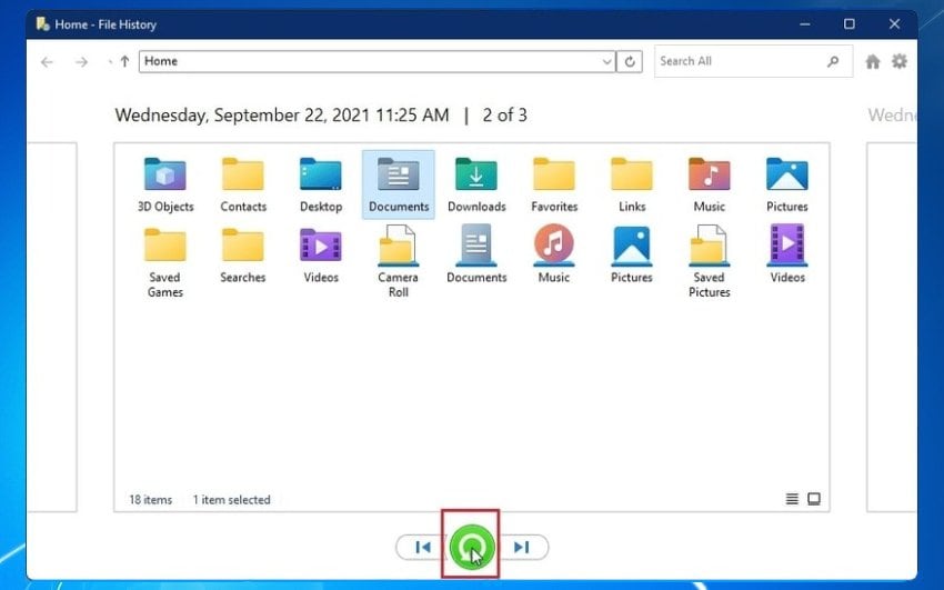 restore files from windows 7 file history