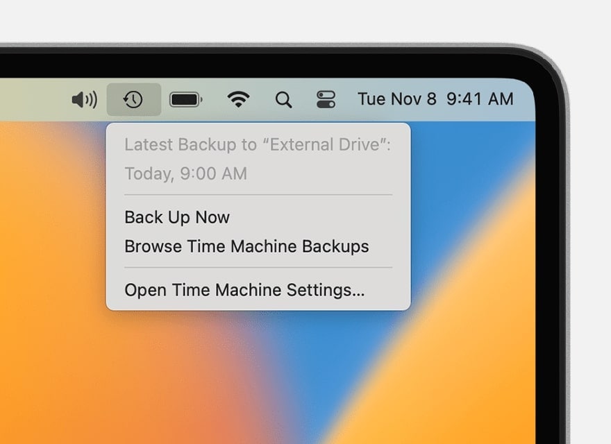 access time machine on mac