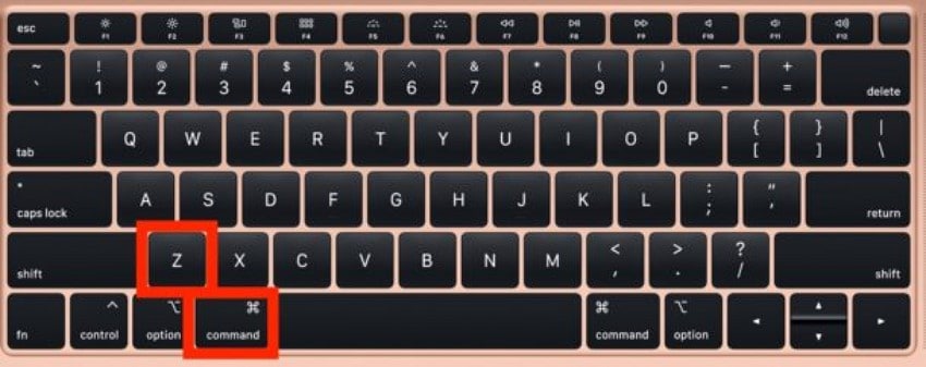 choose undo to reverse deletion
