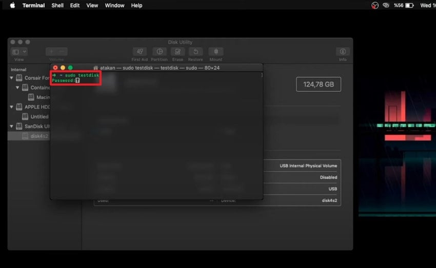 enter administrator password