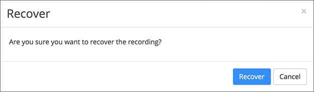 confirm the recovery of zoom meetings