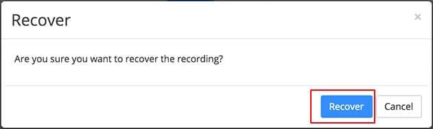 confirm the recovery of zoom meetings