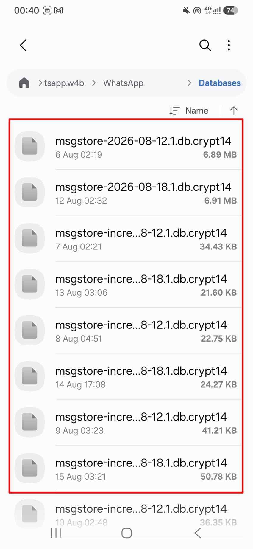rename older whatsapp backup file