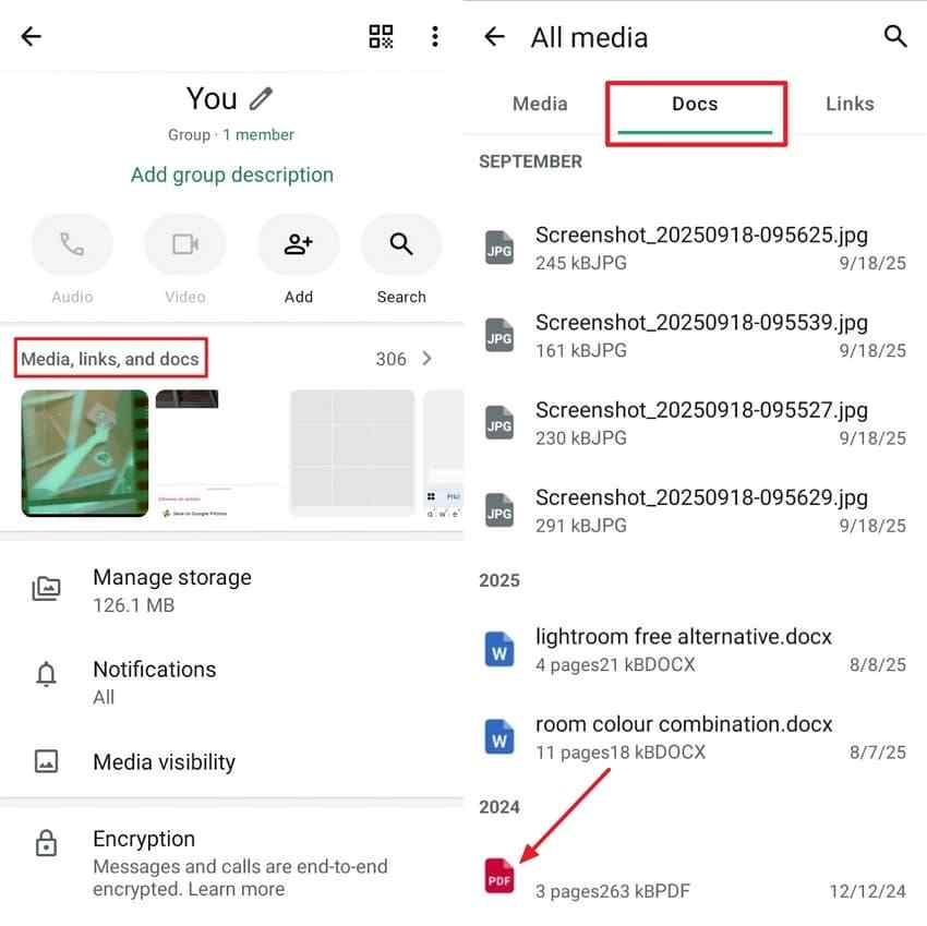 download missing pdf from chat
