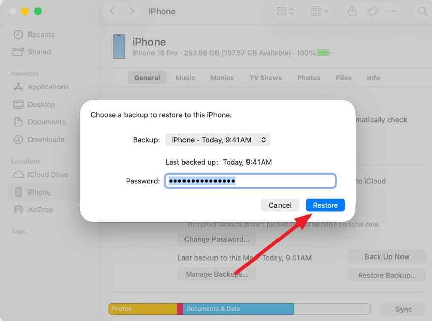 restore finder backup