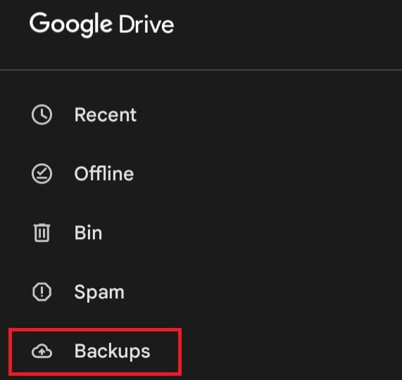 google drive backups
