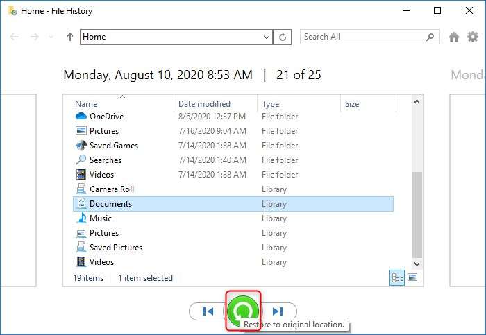 recover deleted psd files using file history
