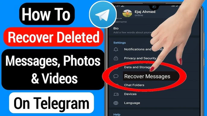 how to recover deleted photos from telegram