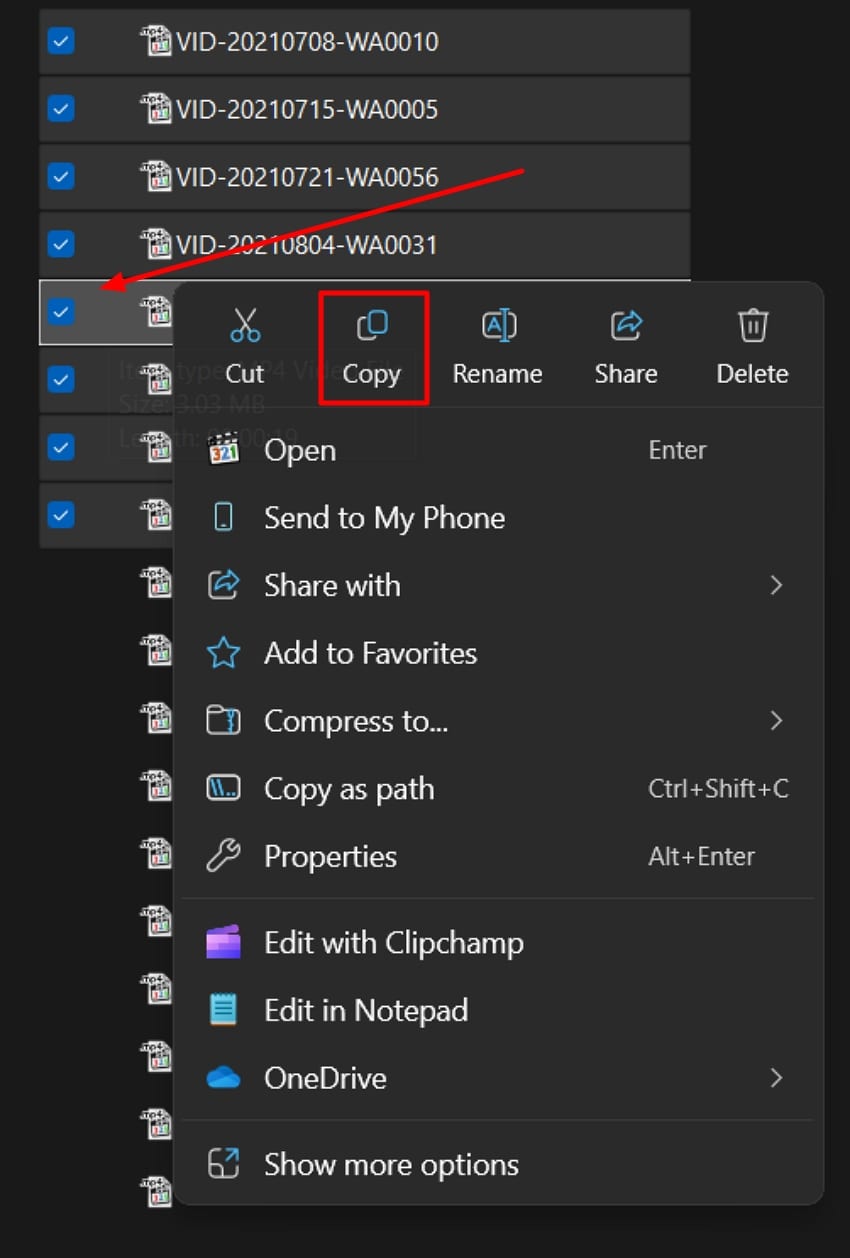 copy files from backup location