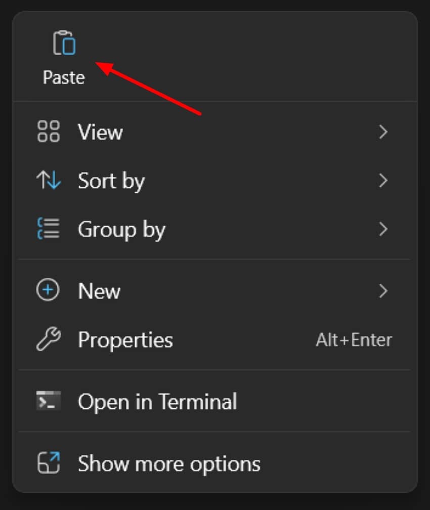 paste recover video files