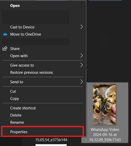locate properties option