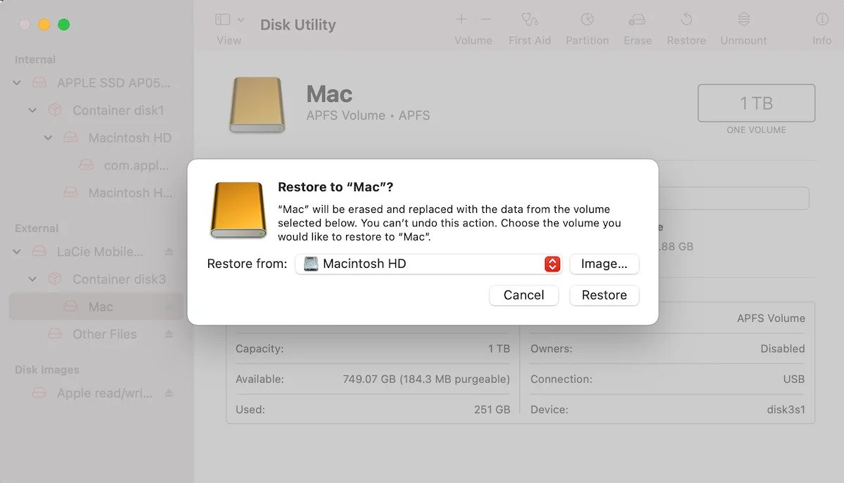 recover accidentally erased hard drive in disk utility