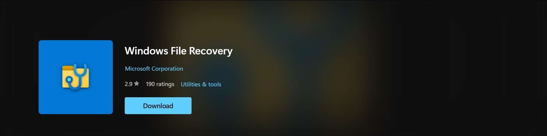 download windows file recovery