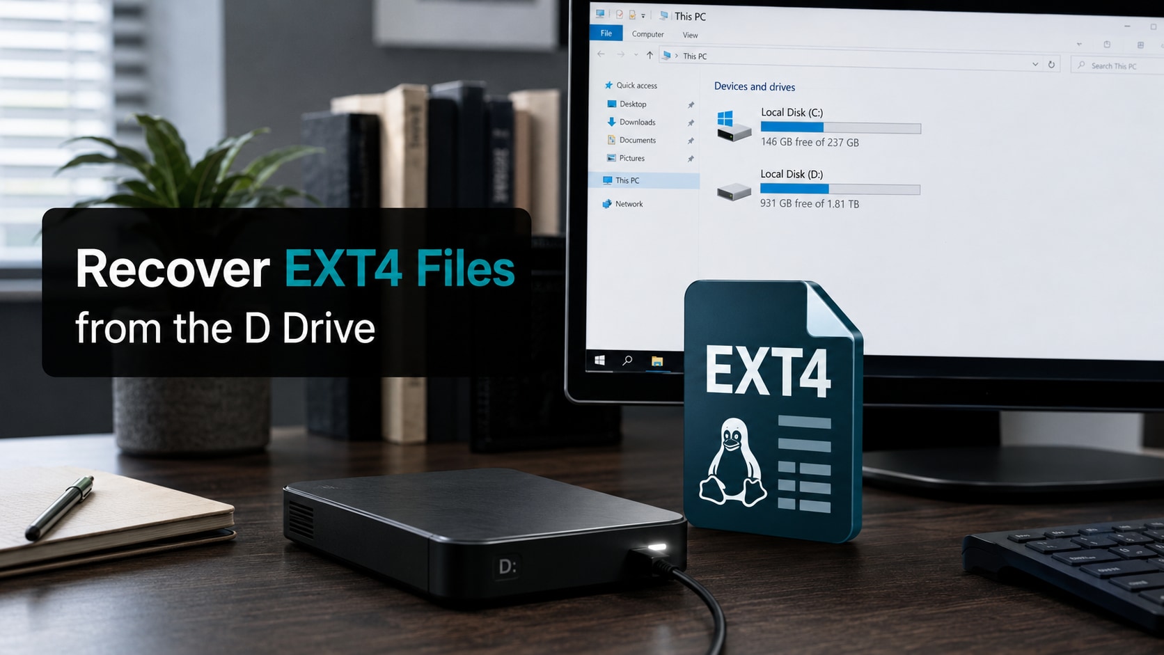 Recover EXT4 Files from the D Drive Without Formatting