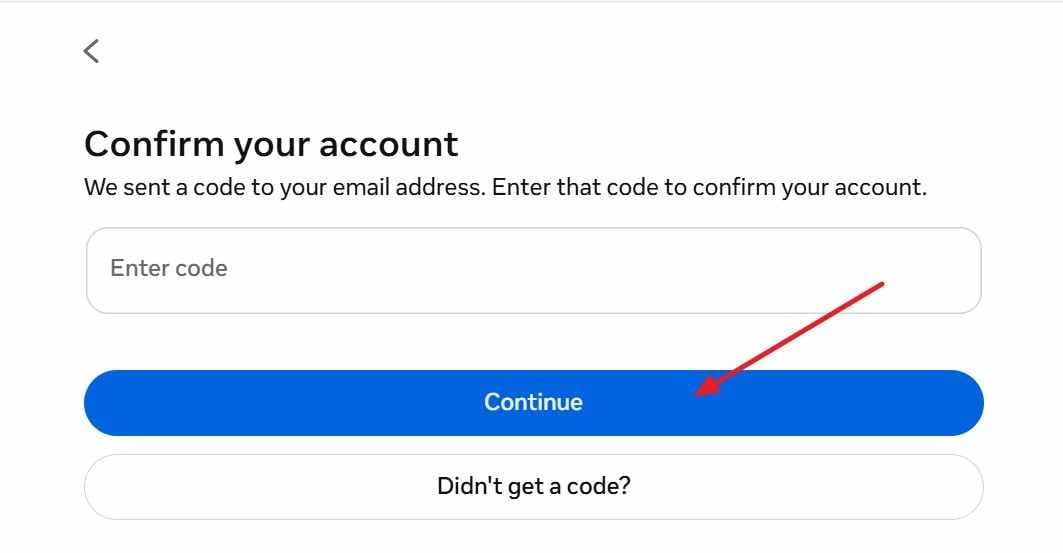 enter facebook verification code