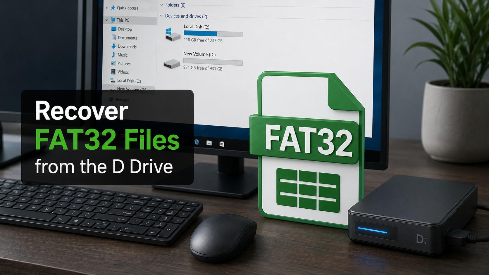 Recover FAT32 Files from the D Drive Without Formatting