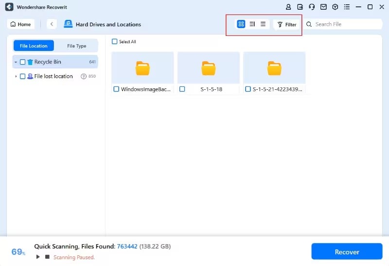 preview and save file location