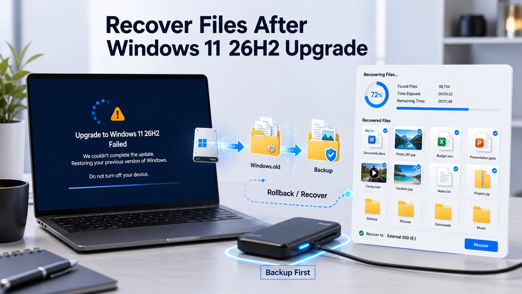 Recover Lost Files After A Windows 11 26H2 Upgrade