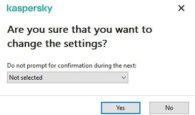 confirm the new setting