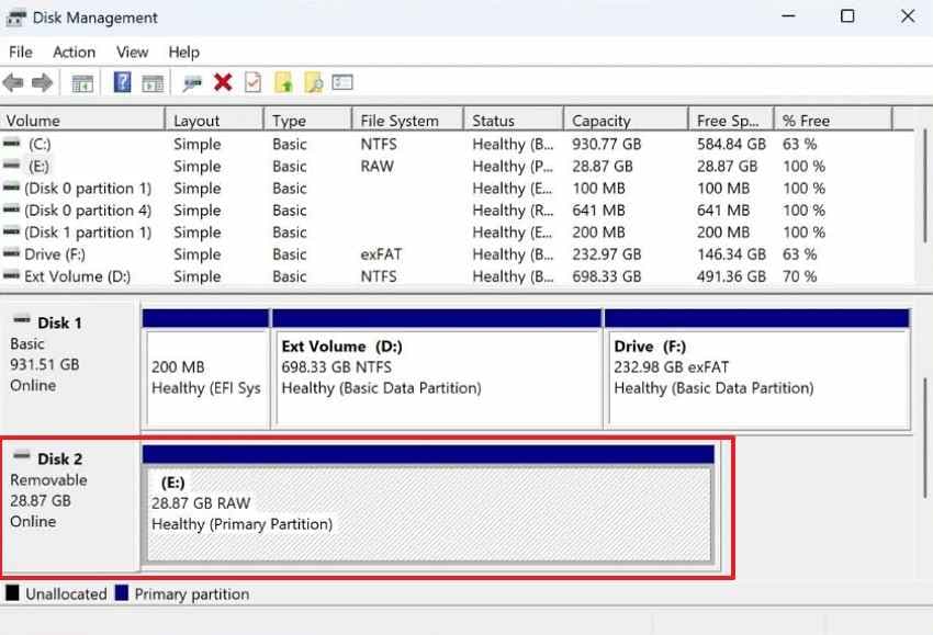 check sd card capacity