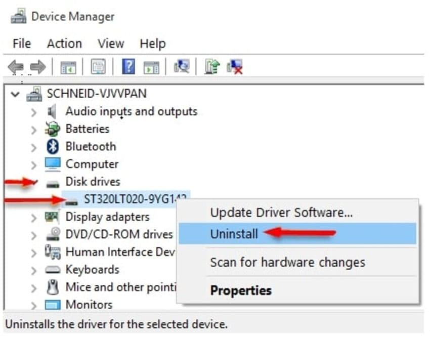 update driver software for undetected external hdd recovery