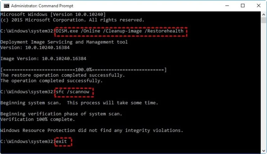 external hard disk recovery from the windows sfc