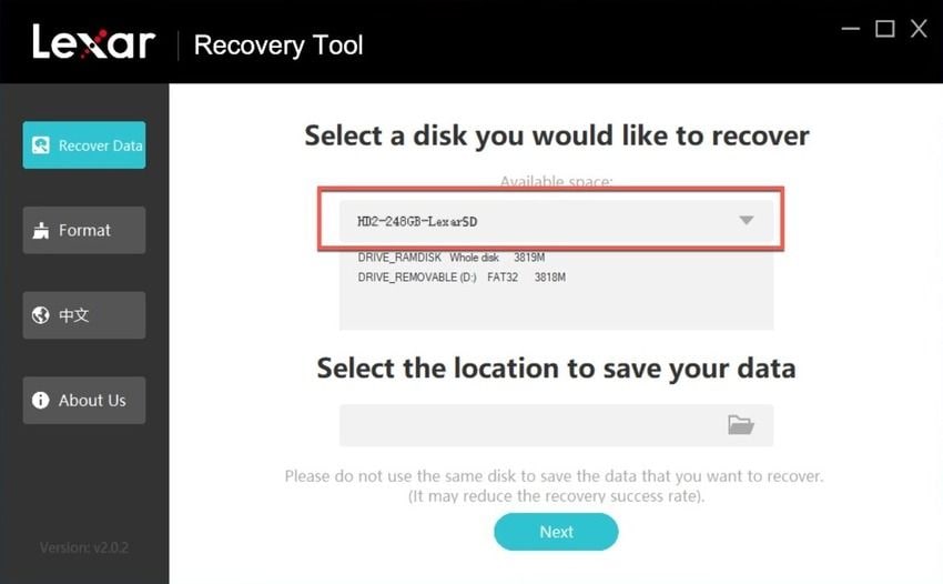 choose a recovery source