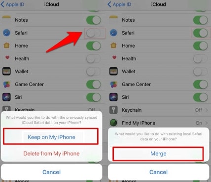 recover internet history from icloud