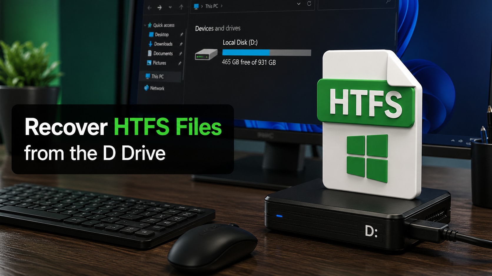 Recover HTFS Files from the D Drive Without Formatting