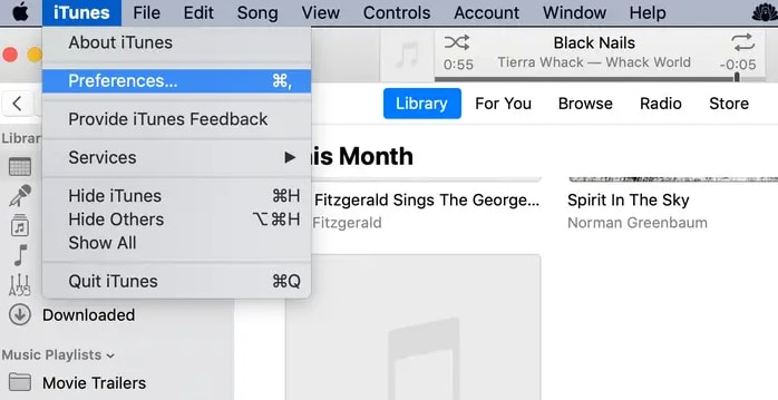 go to itunes preferences