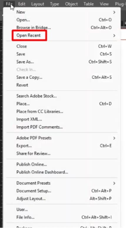 open file on indesign