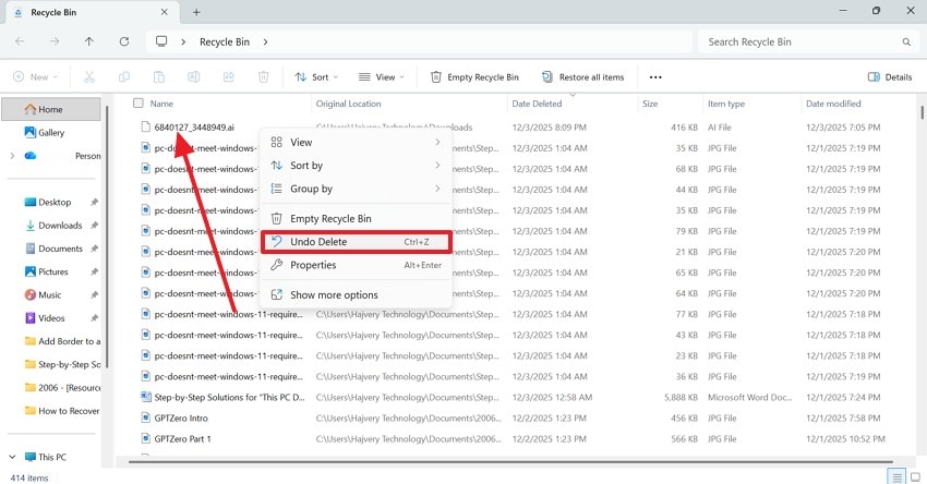retrieve indesign files from recycle bin windows