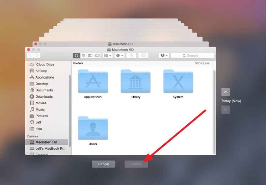 recover files with time machine